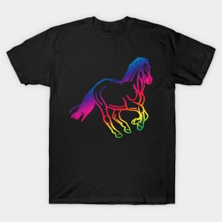 Rainbow mustang T-Shirt